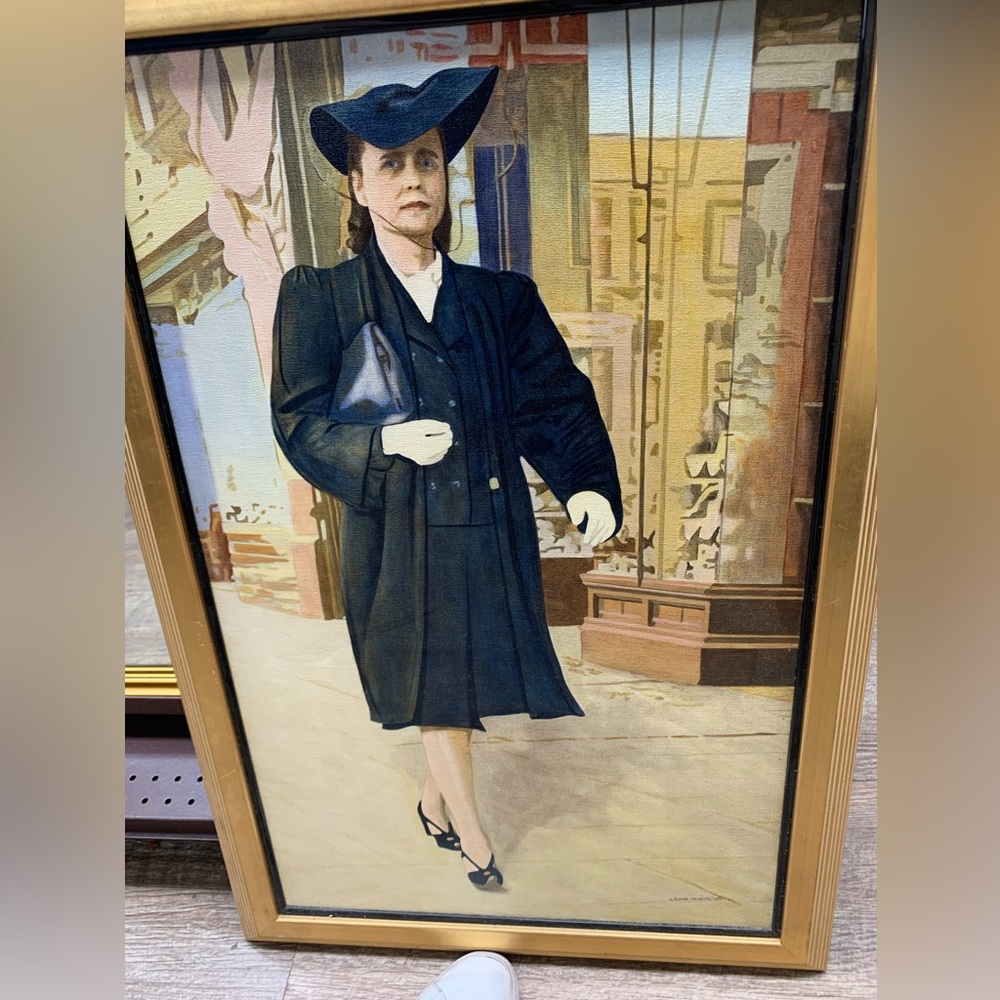 Beautiful oil painting of Fannie McGehee Mitchell